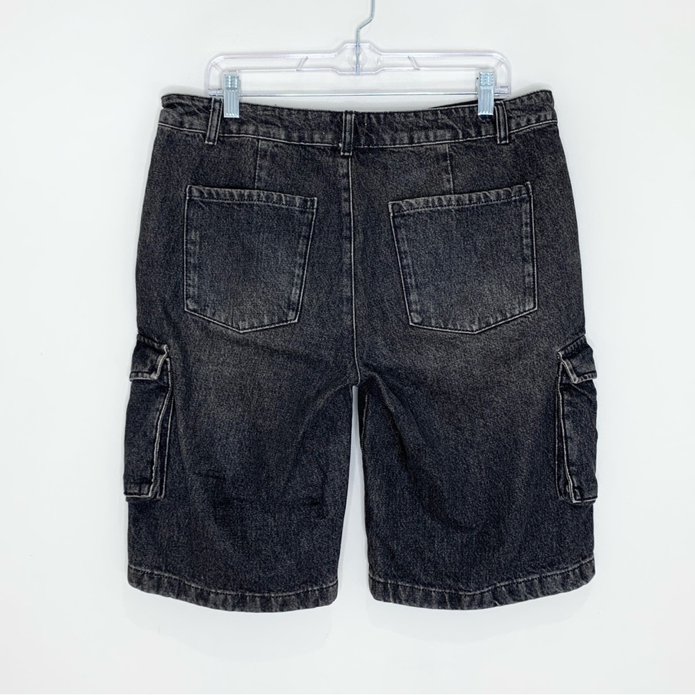 Miaou Dune Denim Cargo Shorts (Sz L) Low Rise Ochre Brown - Picture 12 of 16